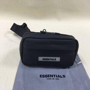 Men's casual and versatile waist bag, black
